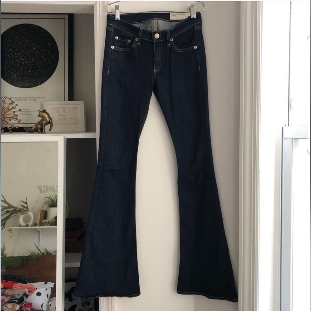 RAG & BONE for Intermix Flare Jeans Dark Wash